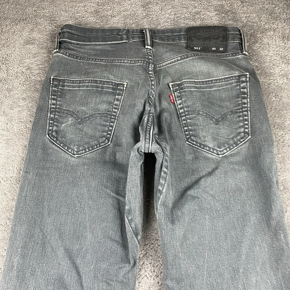 Levis 511 Slim Fit Jeans Mens‎ 30x32 Gray Low Rise